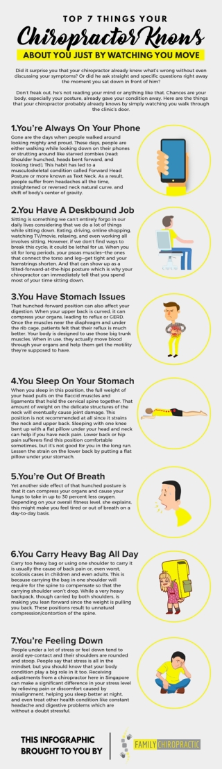 Top 7 Things Your Chiropractor Knows About You Just By Watching You Move