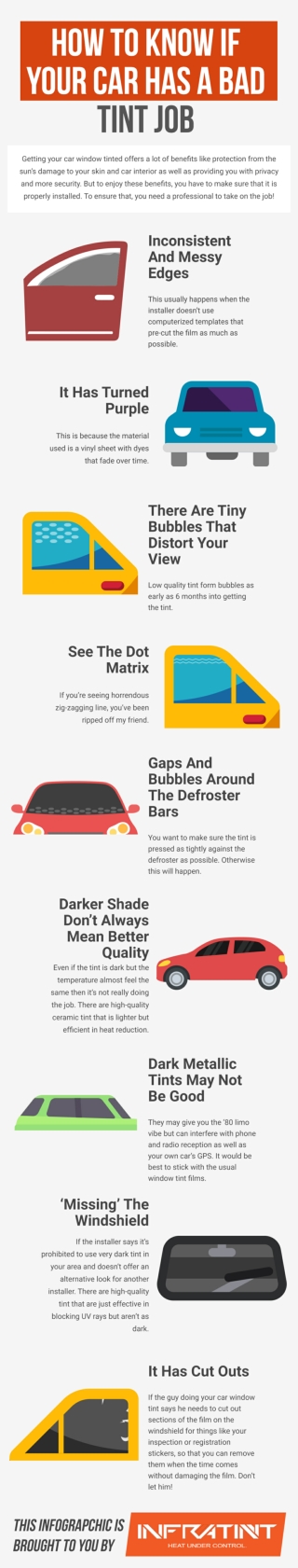 How to know if your car has a bad tint job