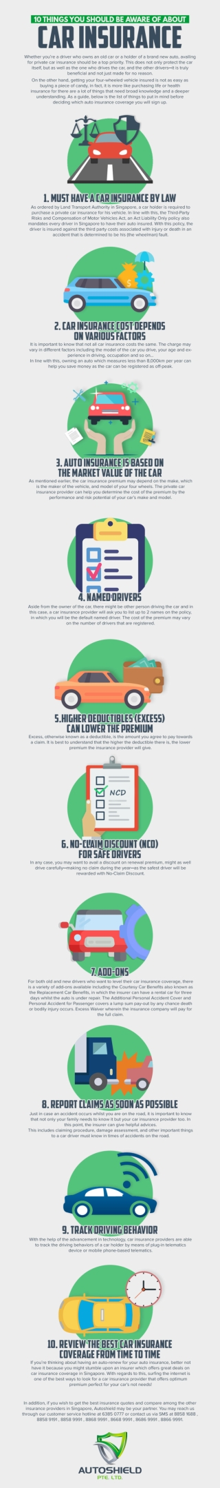 10 things you should be aware of about car insurance