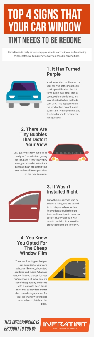 Top 4 Signs That Your Car Window Tint Needs To Be Redone