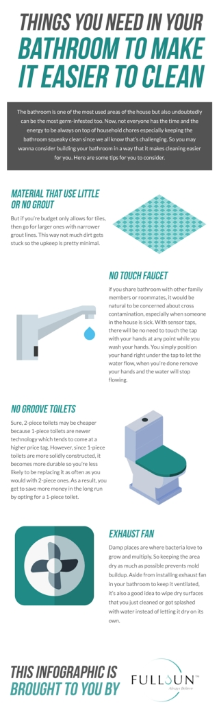 Things You Need In Your Bathroom To Make It Easier To Clean