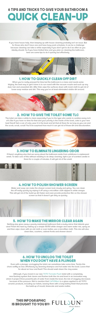 6 Tips And Tricks To Give Your Bathroom A Quick Clean-Up