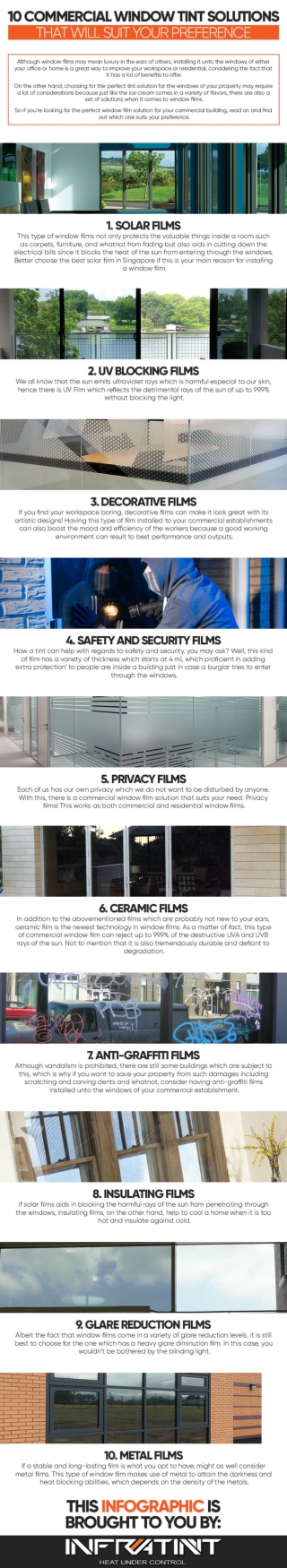 10 commercial window tint solutions that will suit your preference