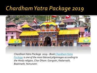 Chardham Yatra Package 2019