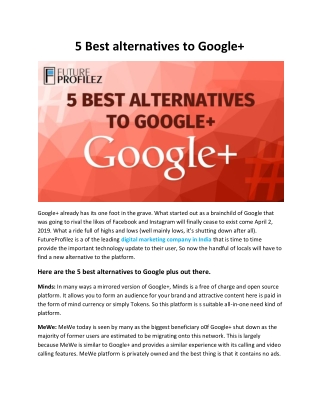 5 Best alternatives to Google