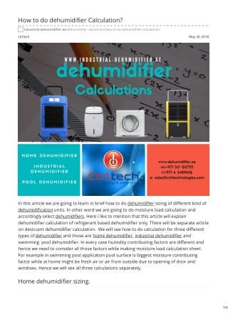 HOW TO DO DEHUMIDIFIER CALCULATION? #dehumidifiercalculation #dehumidifiercapacity #uae