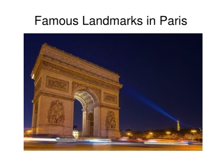 Famous landmarks in Paris