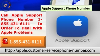 Call Apple Support Phone Number 1-855-431-6111 in Order To Deal With Apple Problems