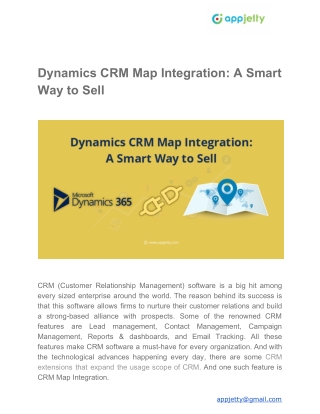 Dynamics CRM Map Integration: A Smart Way to Sell