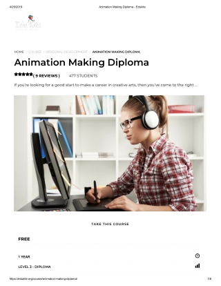 Animation Making Diploma - Edukite