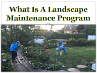 What Is A Landscape Maintenance Program