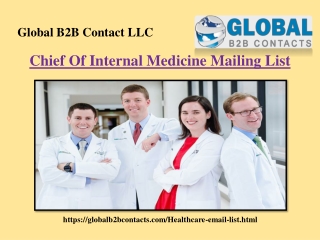 Chief Of Internal Medicine Mailing List