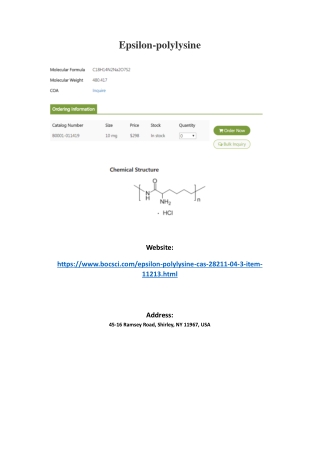 Epsilon-polylysine