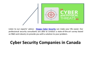 Cyber Security Companies in Canada
