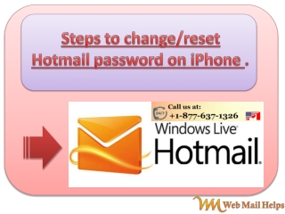 Steps to change/reset Hotmail password on iPhone:-