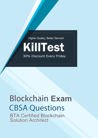 Blockchain CBSA Exam Questions | Killtest 2019