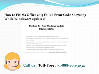 Ms Office 2013 Failed Error Code 80070663
