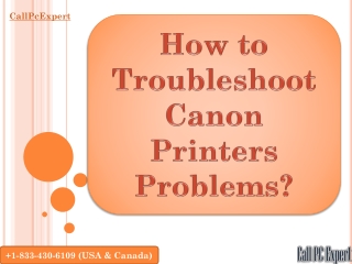 How to Troubleshoot Canon Printers Problems?