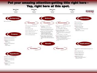 Put your amazing attention-getting title right here - Yep, right here at this spot.