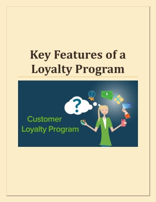 Key Features of a Loyalty Program