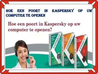 Hoe een poort in Kaspersky op uw computer te openen?