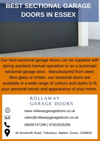 Best Sectional Garage Doors in Essex