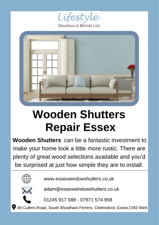Wooden Shutters Repair Essex