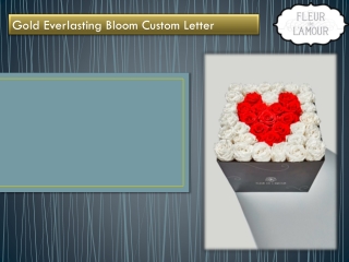 Gold Everlasting Bloom Custom Letter