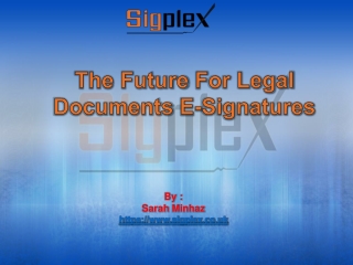 Future for Legal Documents eSignatures