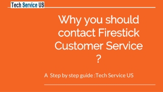 Why Contact Amazon Firestick Customer Service- The Best Reasons