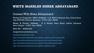 White Marbles Shree Abhayanand