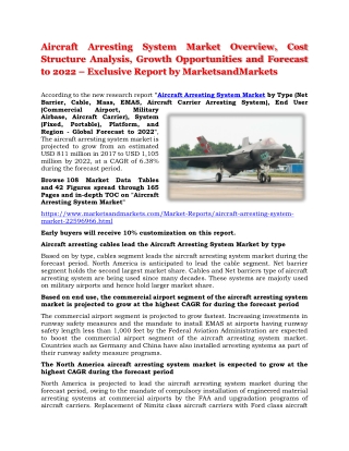 Aircraft Arresting System Market