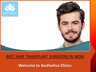 Best Hair Transplant Surgeons in India