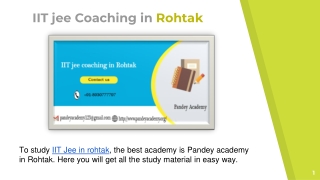 IIT coaching classes Rohtak