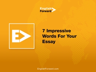 7 Impressive Words For Your Essay