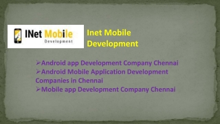 Mobile app Development Company Chennai | Android app Development Company Chennai