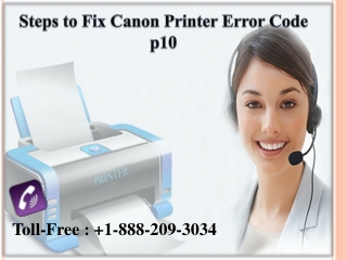 To Fix Canon Printer Error Code p10