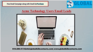 Acme Technology Users Email Leads