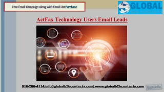 ActFax Technology Users Email Leads