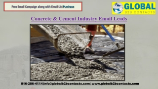 Concrete & Cement Industry Email Leads