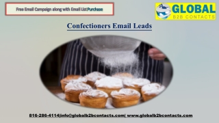 Confectioners Email Leads