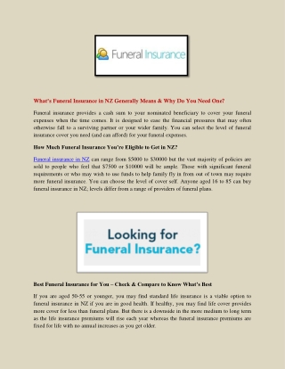 What’s Funeral Insurance in NZ Generally Means & Why Do You Need One