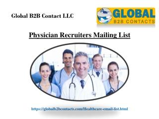 Physician Recruiters Mailing List