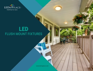 LED nickel flush mount ceiling light