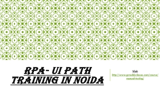 RPA- UI PATH TRAINING IN NOIDA