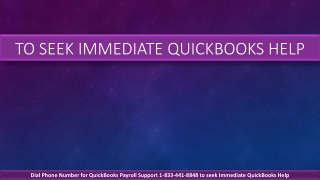 Phone Number for QuickBooks Payroll Support 1-833-441-8848