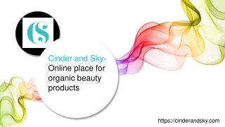 Organic Skincare Products - Cinder and Sky
