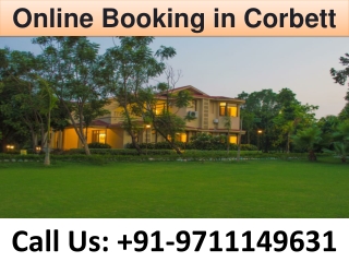 Online Booking in Corbett