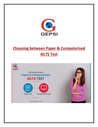 Know about the Paper & Computerized IELTS Test Format