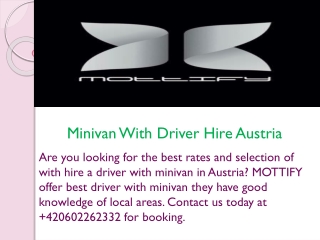 minivan with driver hire austria